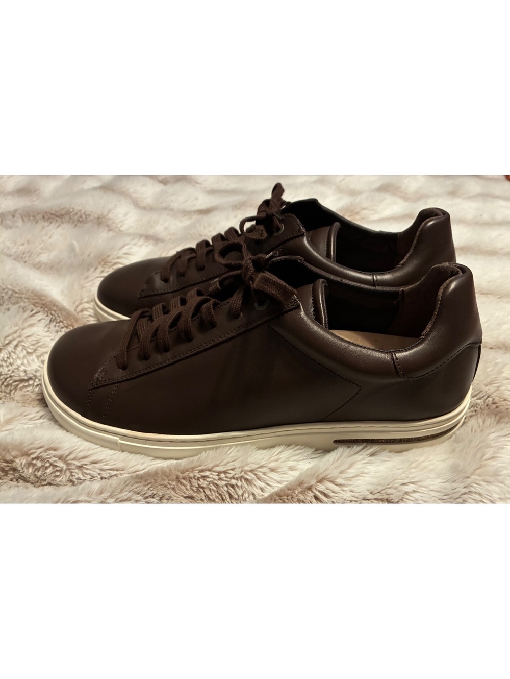 Birkenstock Bend Low Leather Sneakers  Dark Brown, Size EU 43  US Men's 10